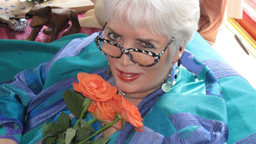 Xie with rose and blue dress Xie with rose and blue dress