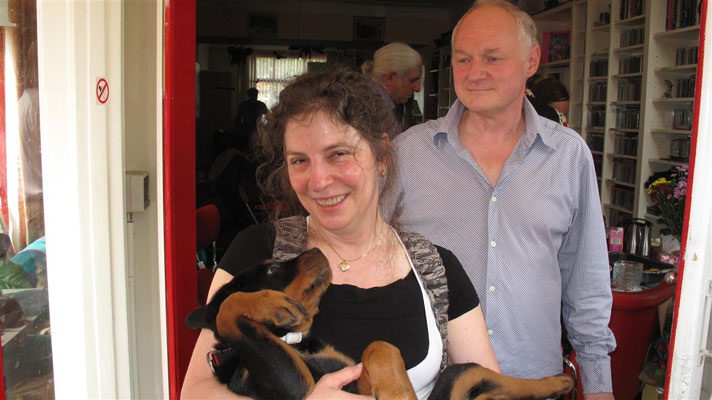 marian and hans and puppy marian and hans and puppy