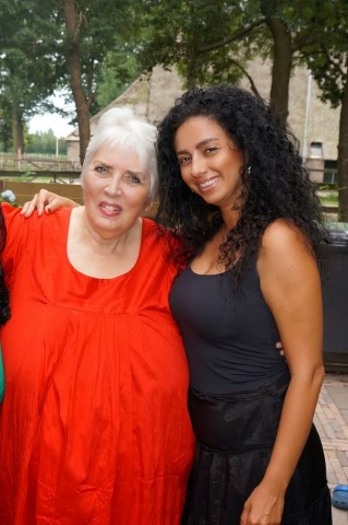 close up  xie and  sister hostess from iran