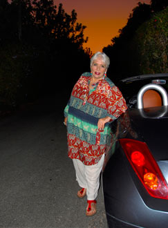 leaning-over-at-car-at-sunset